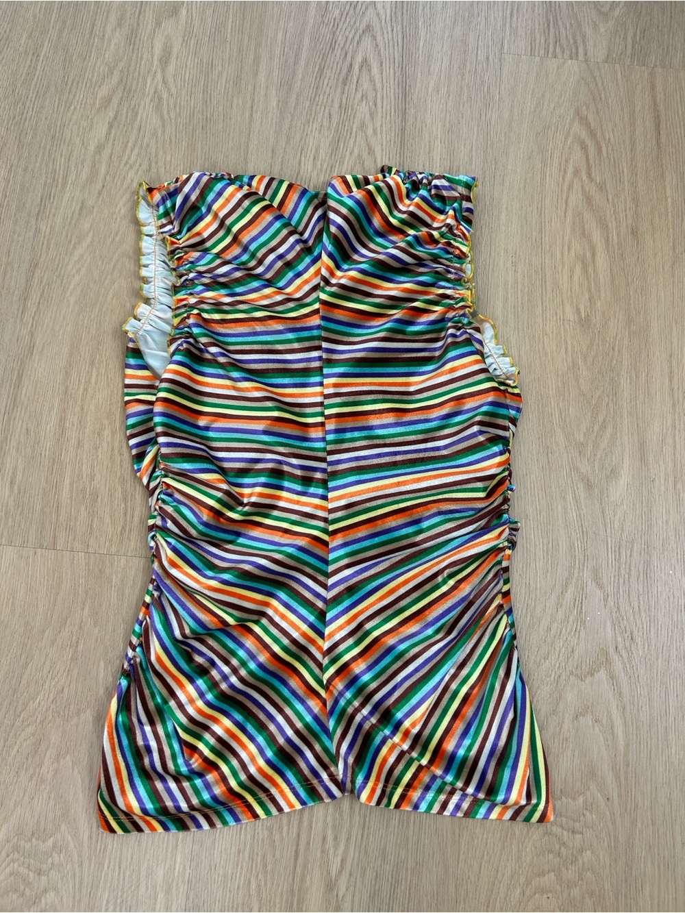 SIEDRES Multicolor Striped Ruched Tank Top - Picture 11 of 12